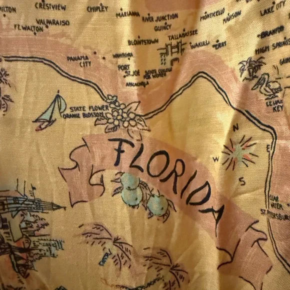 NWT Urban Outfitters Womens Gardenia Souvenir Florida Button Down Shirt Yellow M - Picture 4 of 10